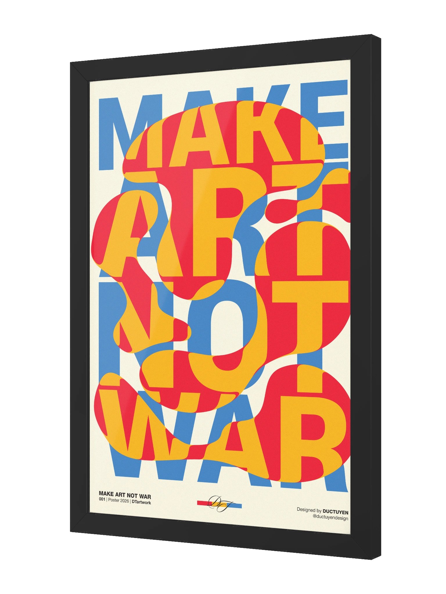 "MAKE ART NOT WAR" Typography Framed Poster product image (7)