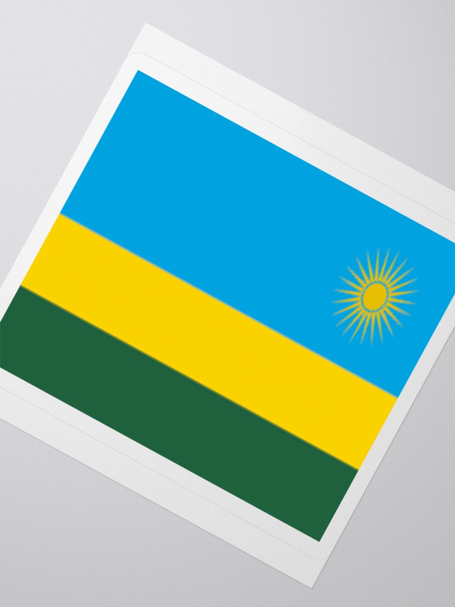 Rwandan Flag Sticker - Durable Vinyl for Indoor Use - Multiple Sizes Available product image (6)