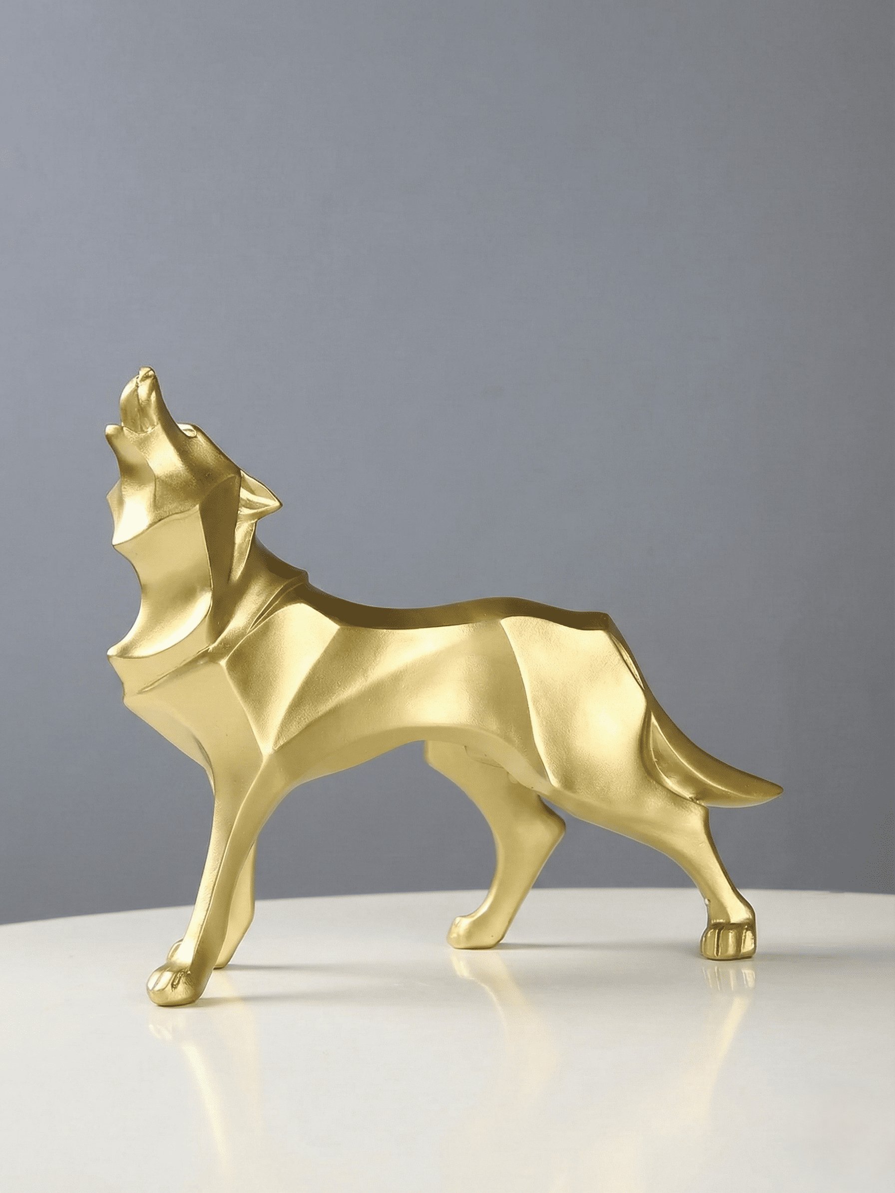 Abstract Wolf Statue | Geometric Animal Figurines | Nordic Home Decor | Office Room Interior Decoration | Sculpture Crafts product image (6)