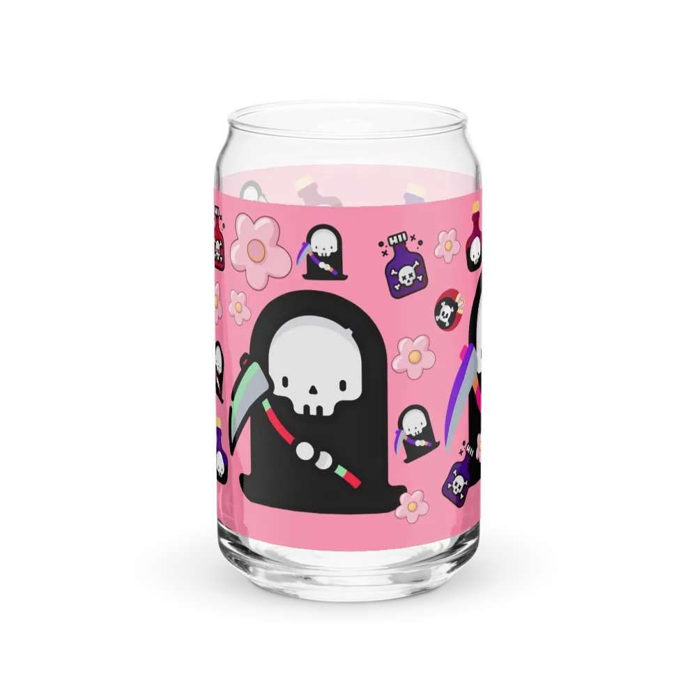 Pink Grim Reaper Glass Tumbler product image (12)