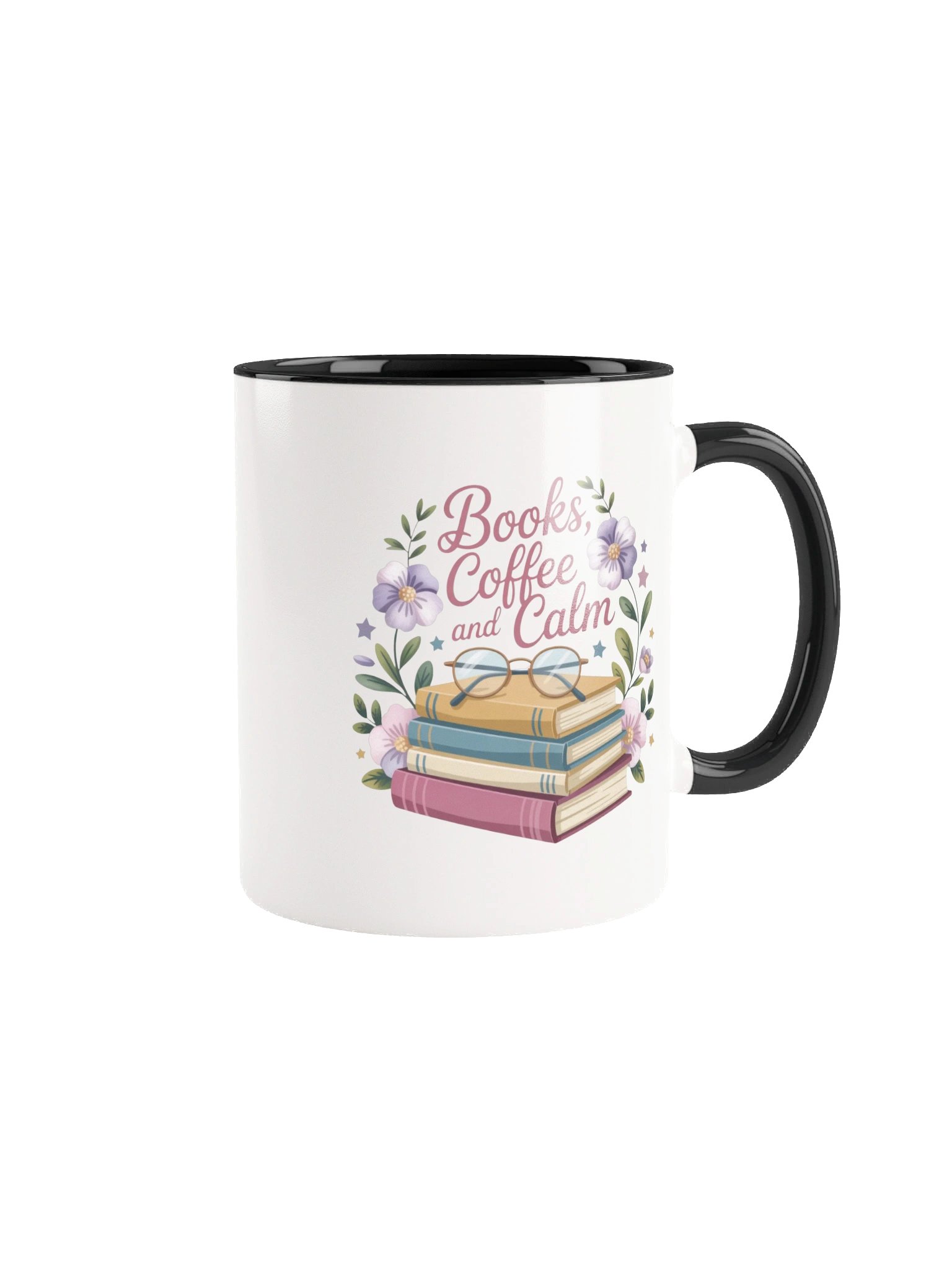 Books Coffee and Calm Coffee Mug- with Color Inside product image (1)