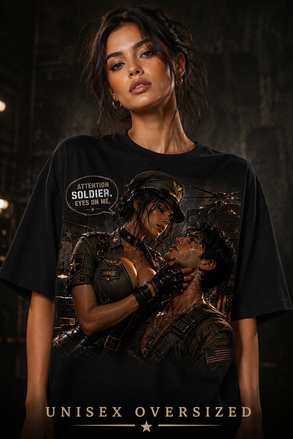 Attention Soldier Eyes on Me Unisex T-Shirt | Military Couple Shirt | Funny Flirty Army Inspired Tee product image (1)