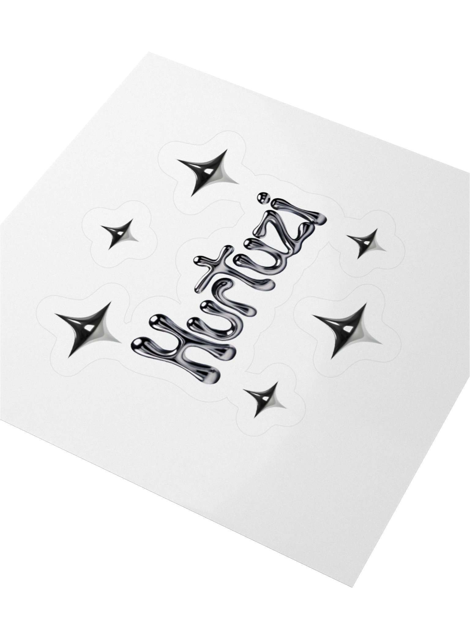 Liquid Chrome 'Hurtuzi' Kiss Cut Stickers product image (3)