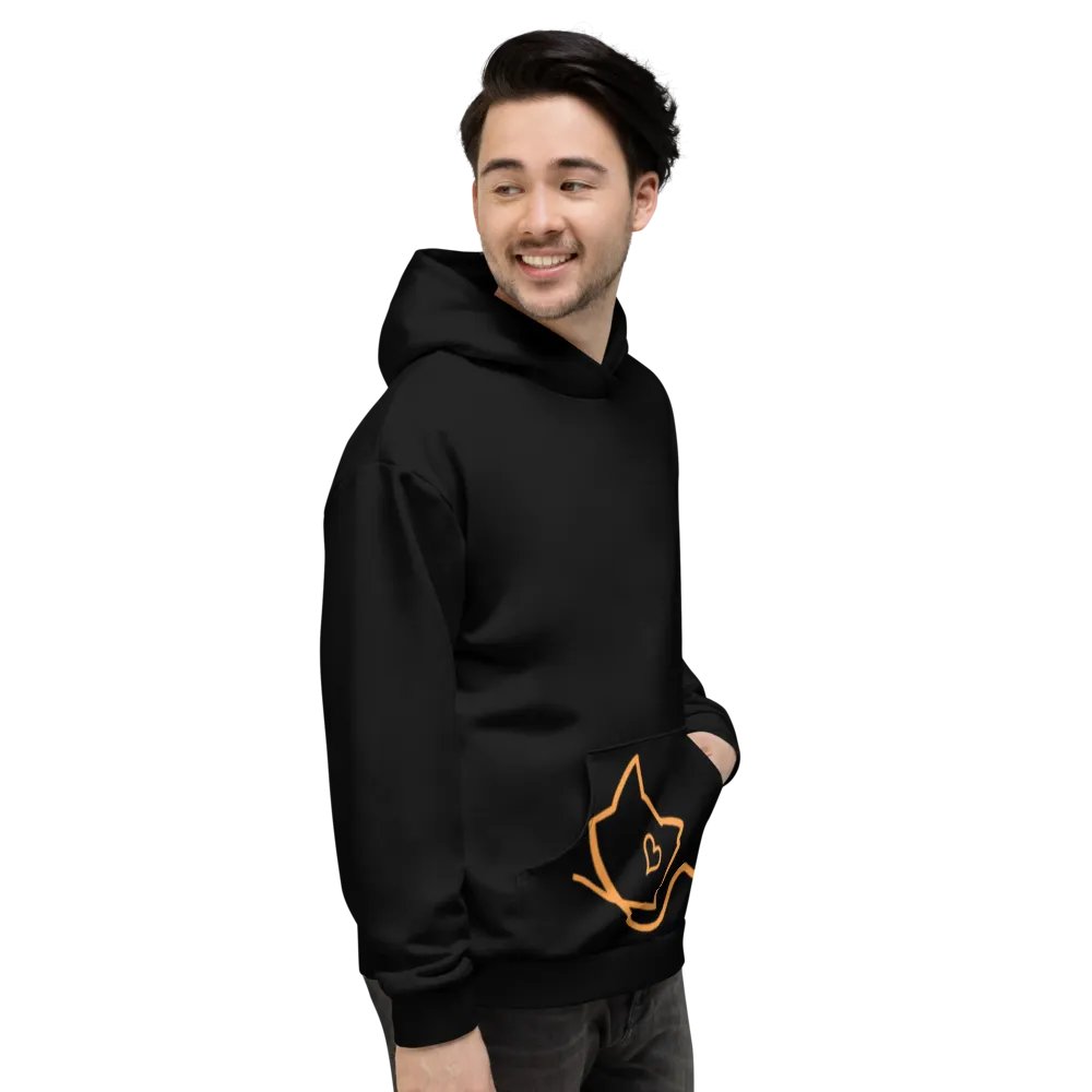 Mellow Ribbon Hoodie (black+orange) product image (7)
