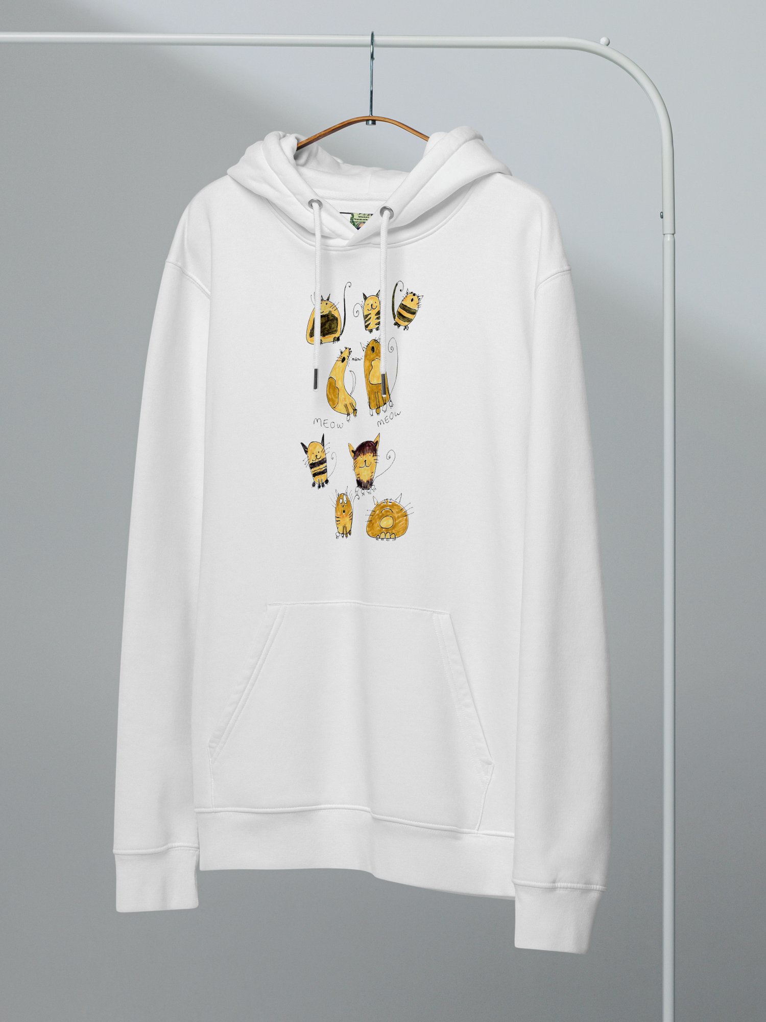 Abstract Cool Cats Unisex Organic Hoodie product image (12)