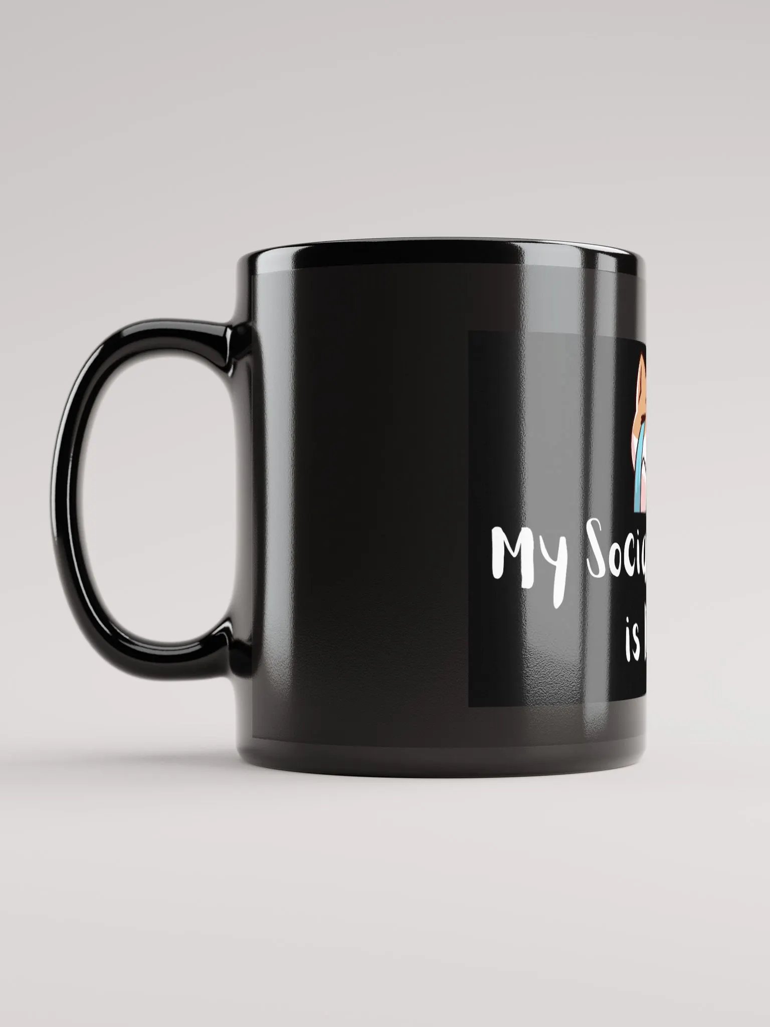 Crybaby Cat Black Glossy Mug product image (6)