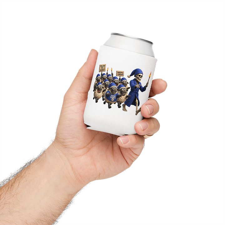 ''Sheeples Follow The Bones'' Coozie Can Cooler product image (1)