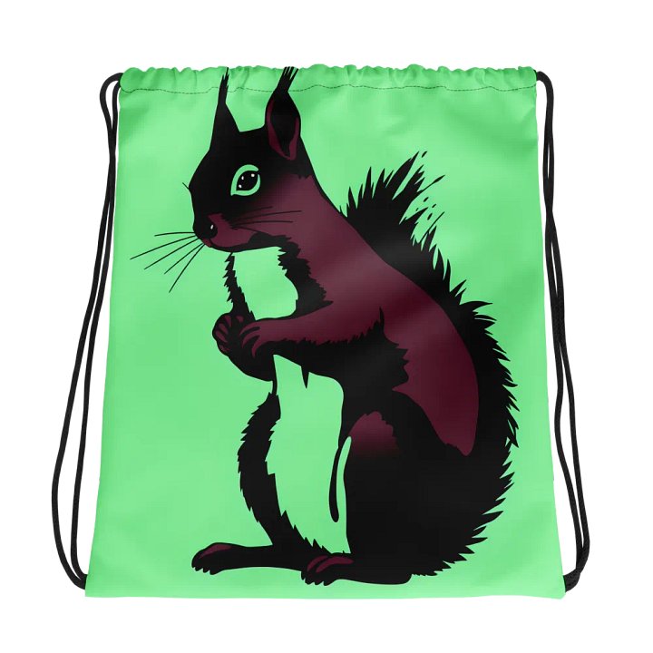 Pooky's All-Over Squirrel Print Drawstring Bag product image (1)