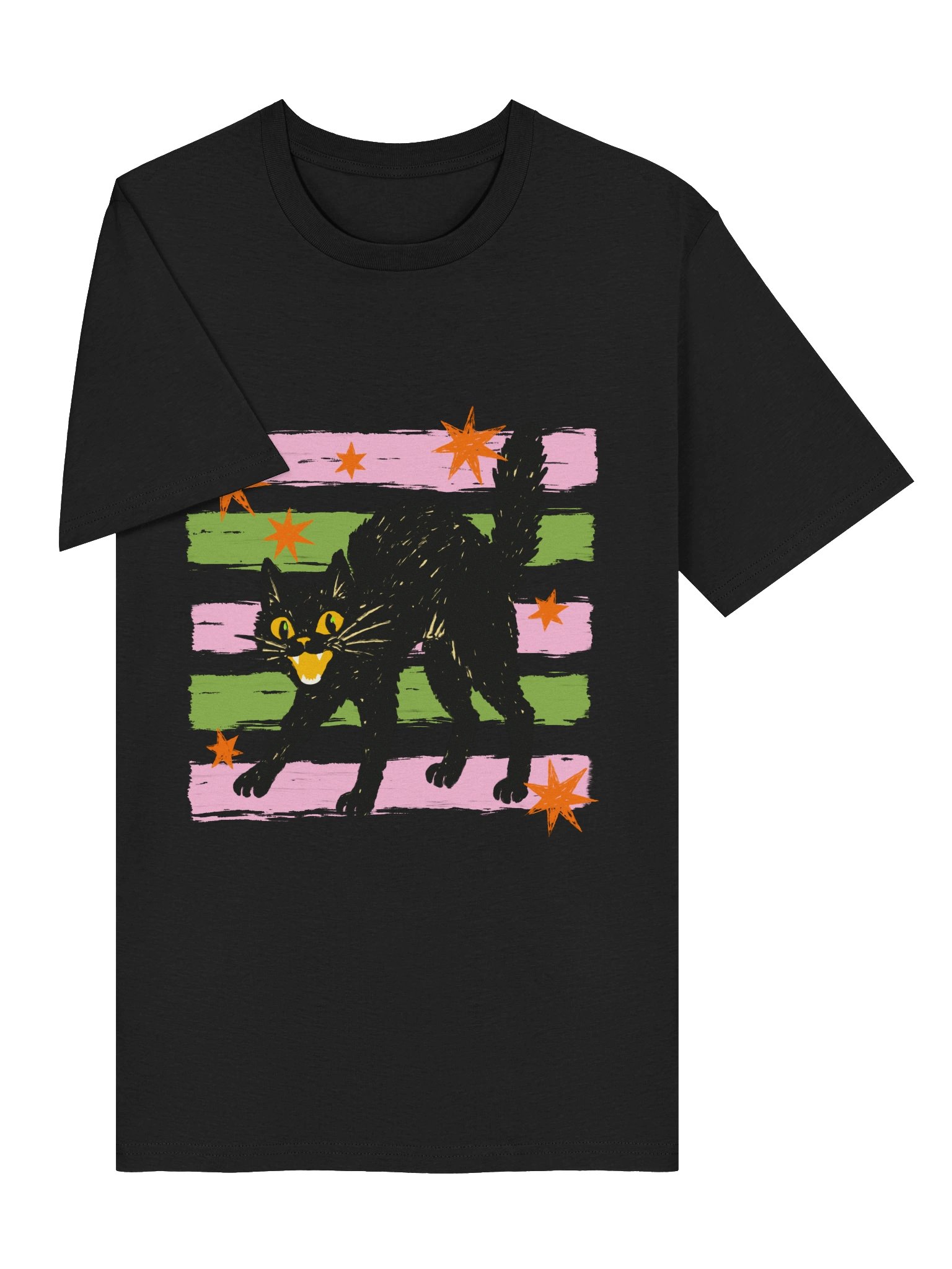 Spooky Halloween Cat Graphic Tee product image (2)