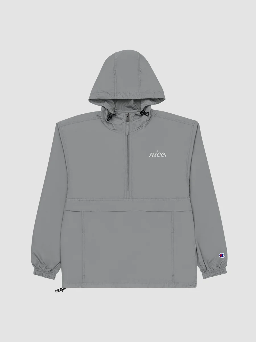 Nice. X Champion Windbreaker (White on Grey) product image (1)