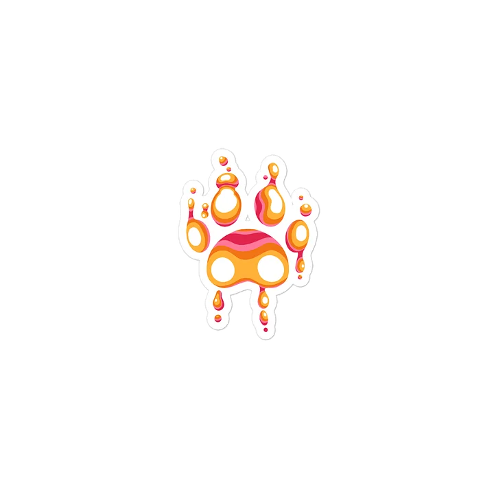 Lesbian Pride Lava Paw Sticker product image (1)