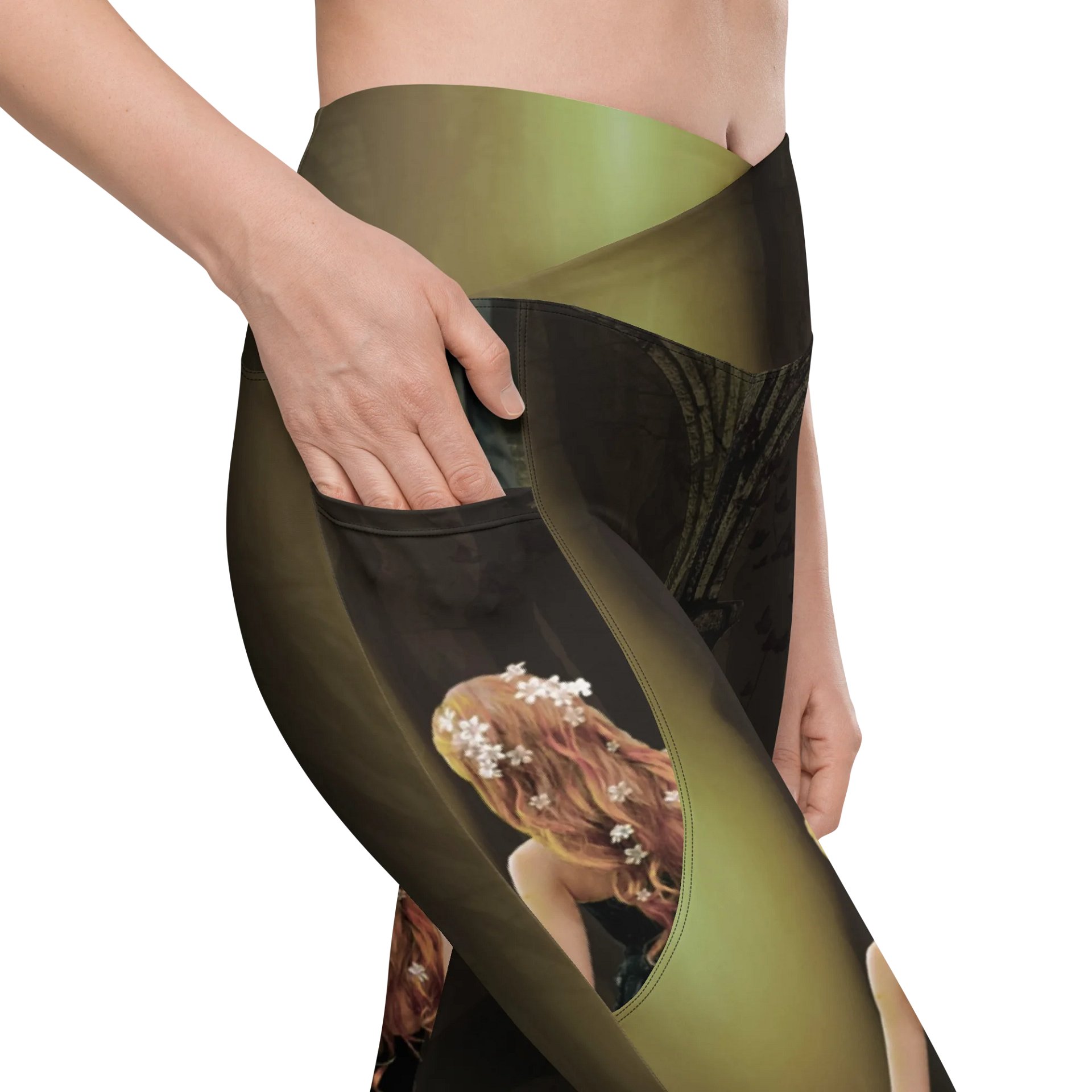 'Elven Stories - Blinded By The Light' Crossover Leggings with Pockets product image (10)