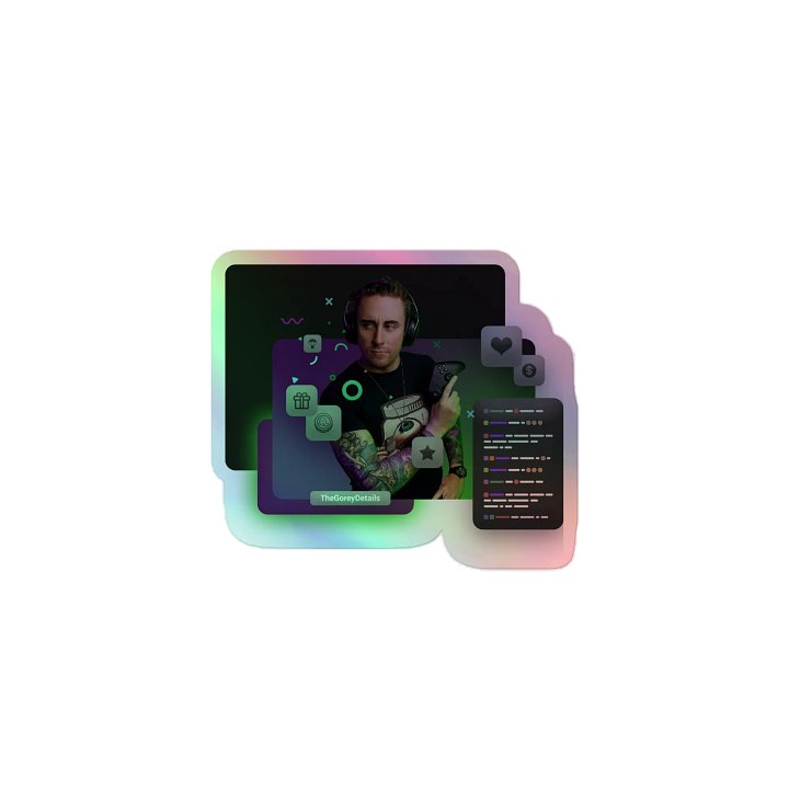 Chat Encouraged - Kiss-Cut Holographic Sticker Sheet product image (1)