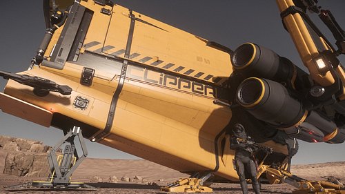 Our TESTie SprayFart loves black & yellow and loves the clipper. What is your daily driver in StarCitizen? #gameplay #starcit...