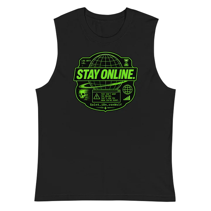 STAY ONLINE MUSCLE TEE product image (2)