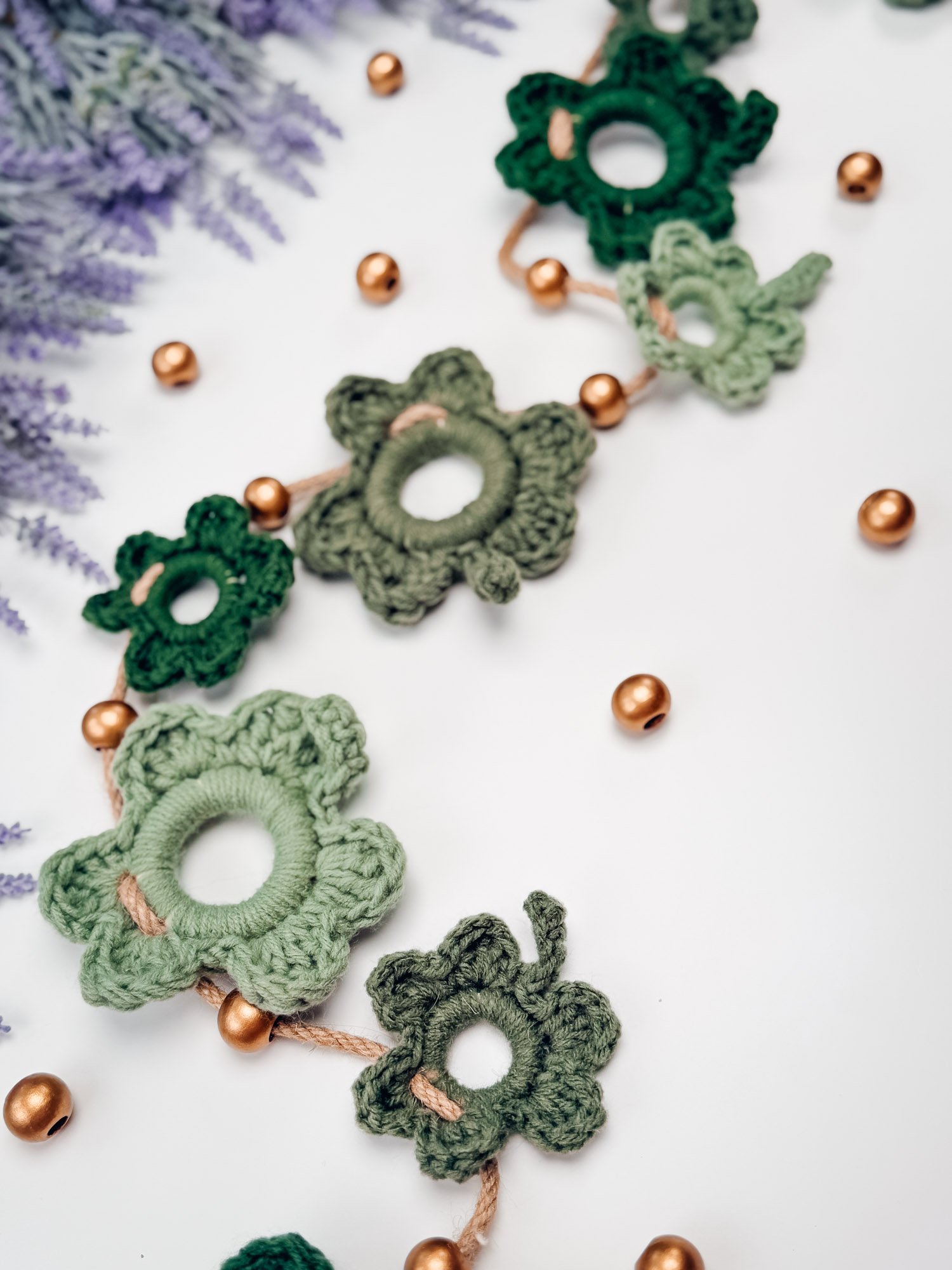 Lucky Shamrock Crochet Garland product image (3)