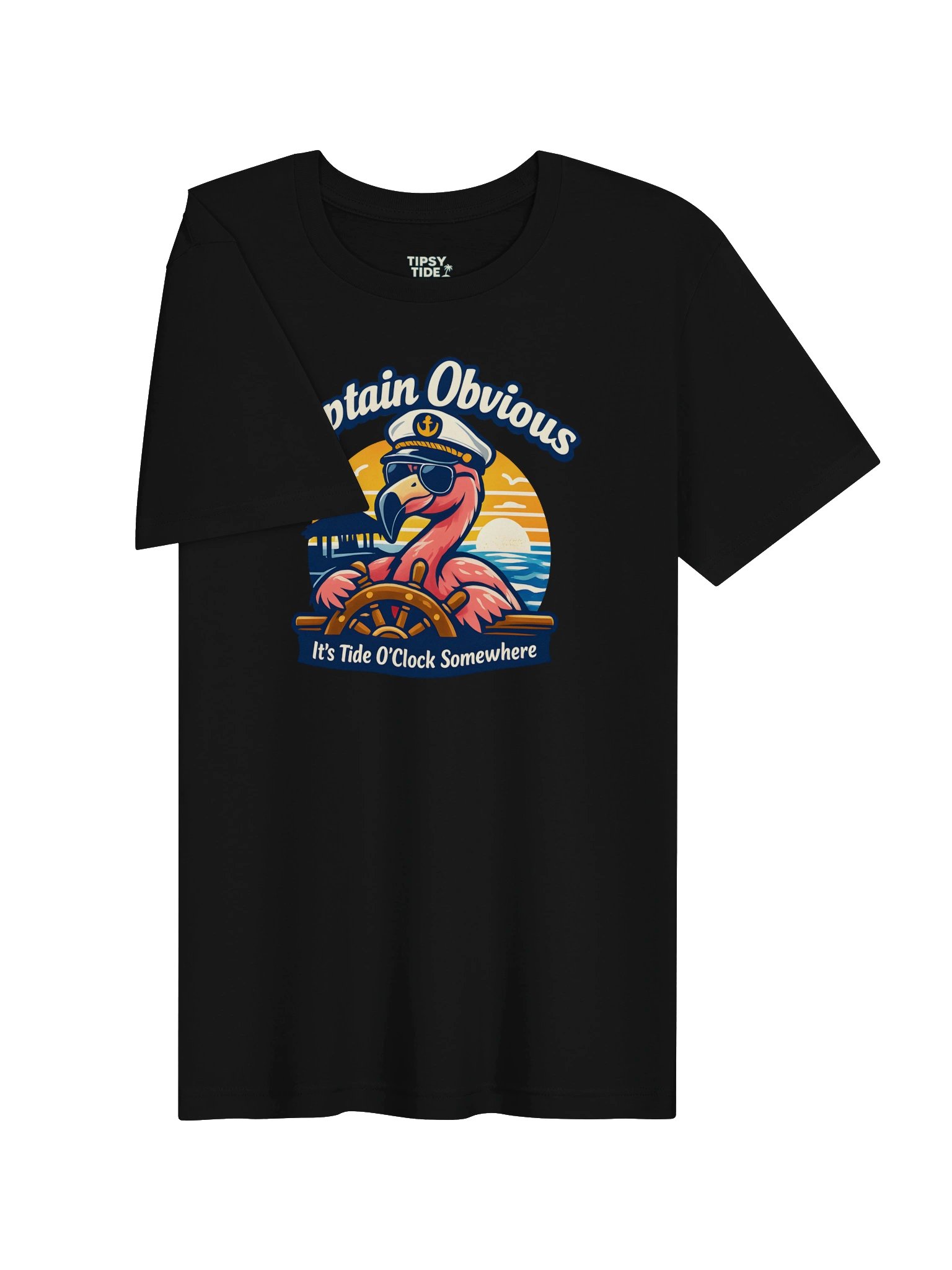 Captain Obvious Tide O’Clock Flamingo Tee product image (4)