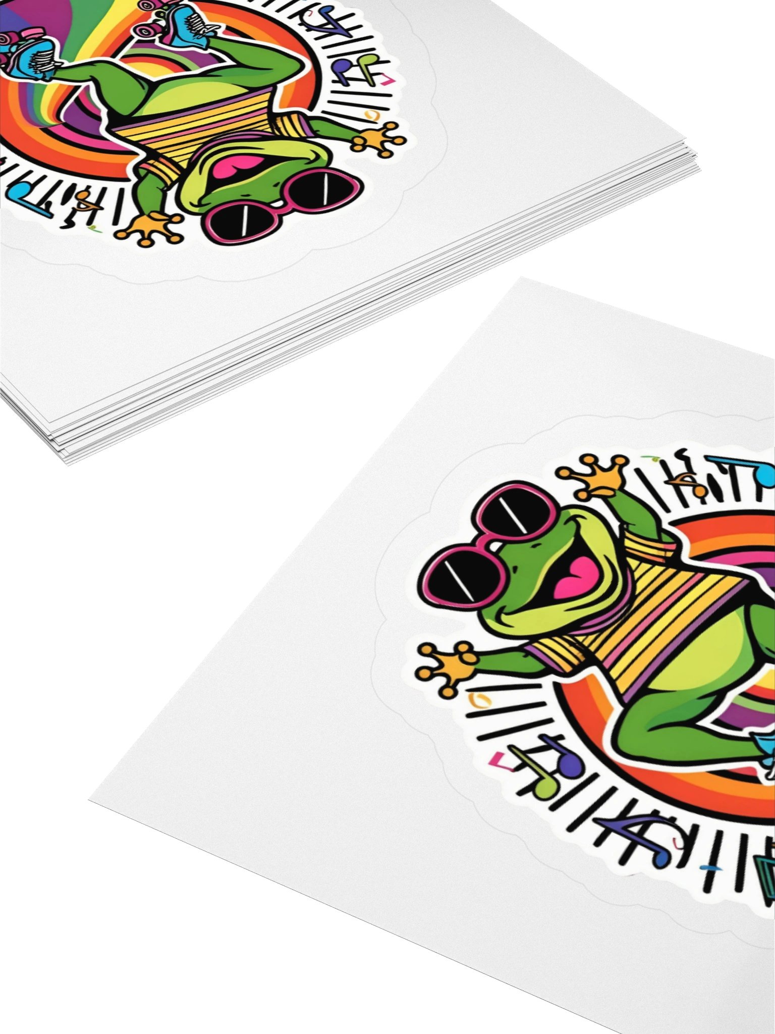 Funky Frog Roller Skating Sticker product image (4)