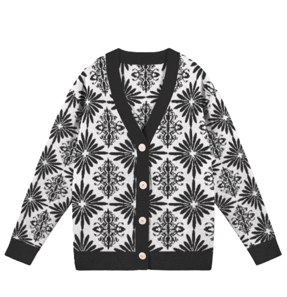 Knitted Jacquard Woman's Cardigan | Cozy Stylish Outerwear product image (1)
