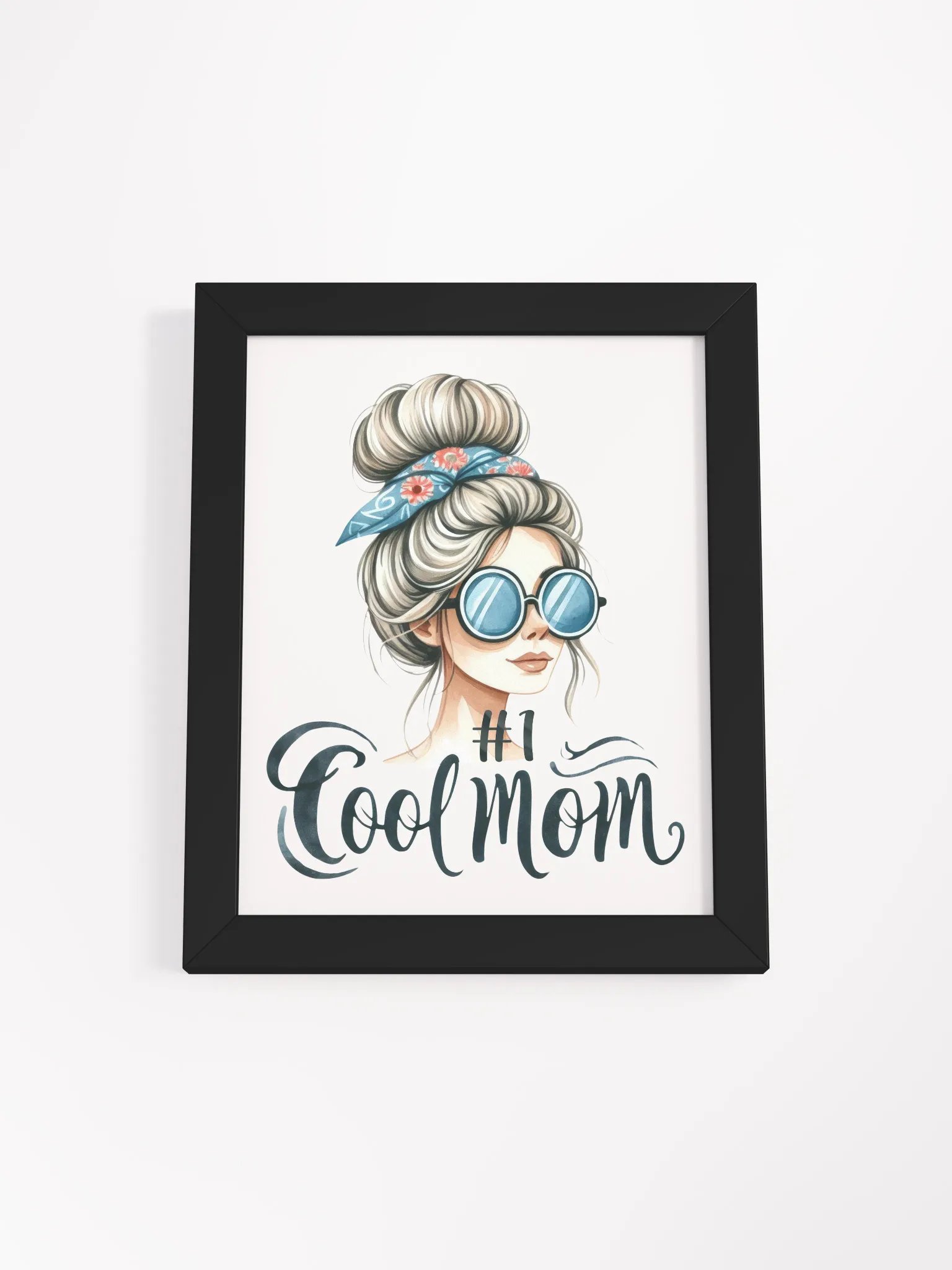 Trendy #1 Cool Mom Vibes Framed Poster product image (9)