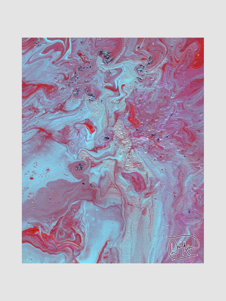 Metallic Blue Fluid Acrylic Digital Download product image (1)