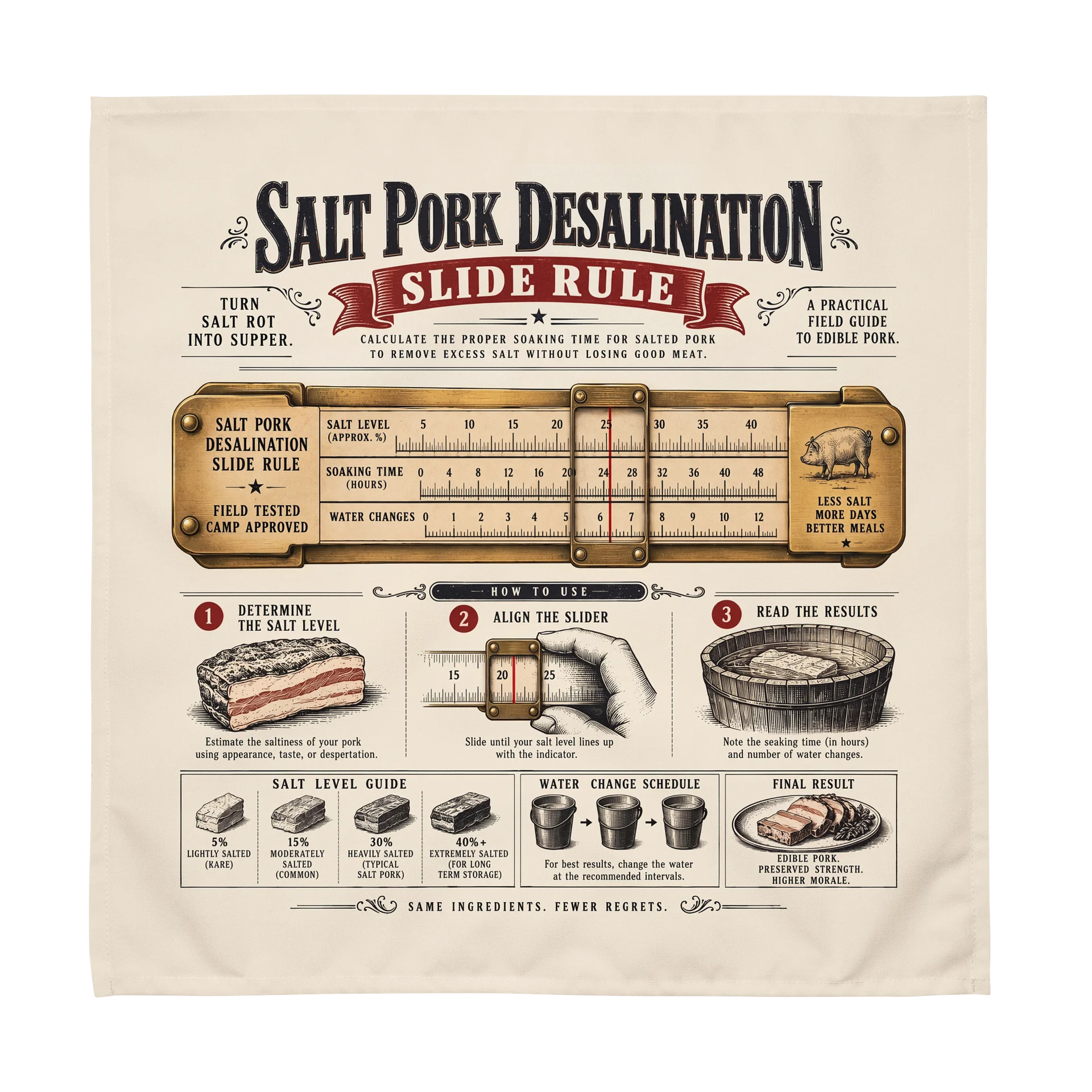 Civil War Ration Reference Napkins product image (3)