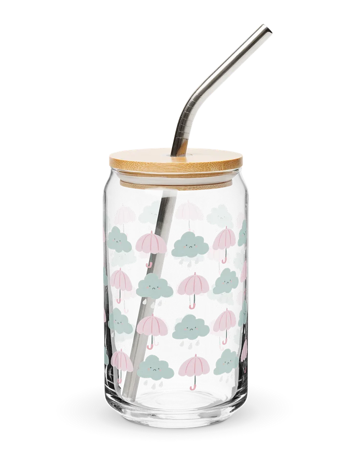 Rainy Day in Pink Glass Tumbler product image (5)