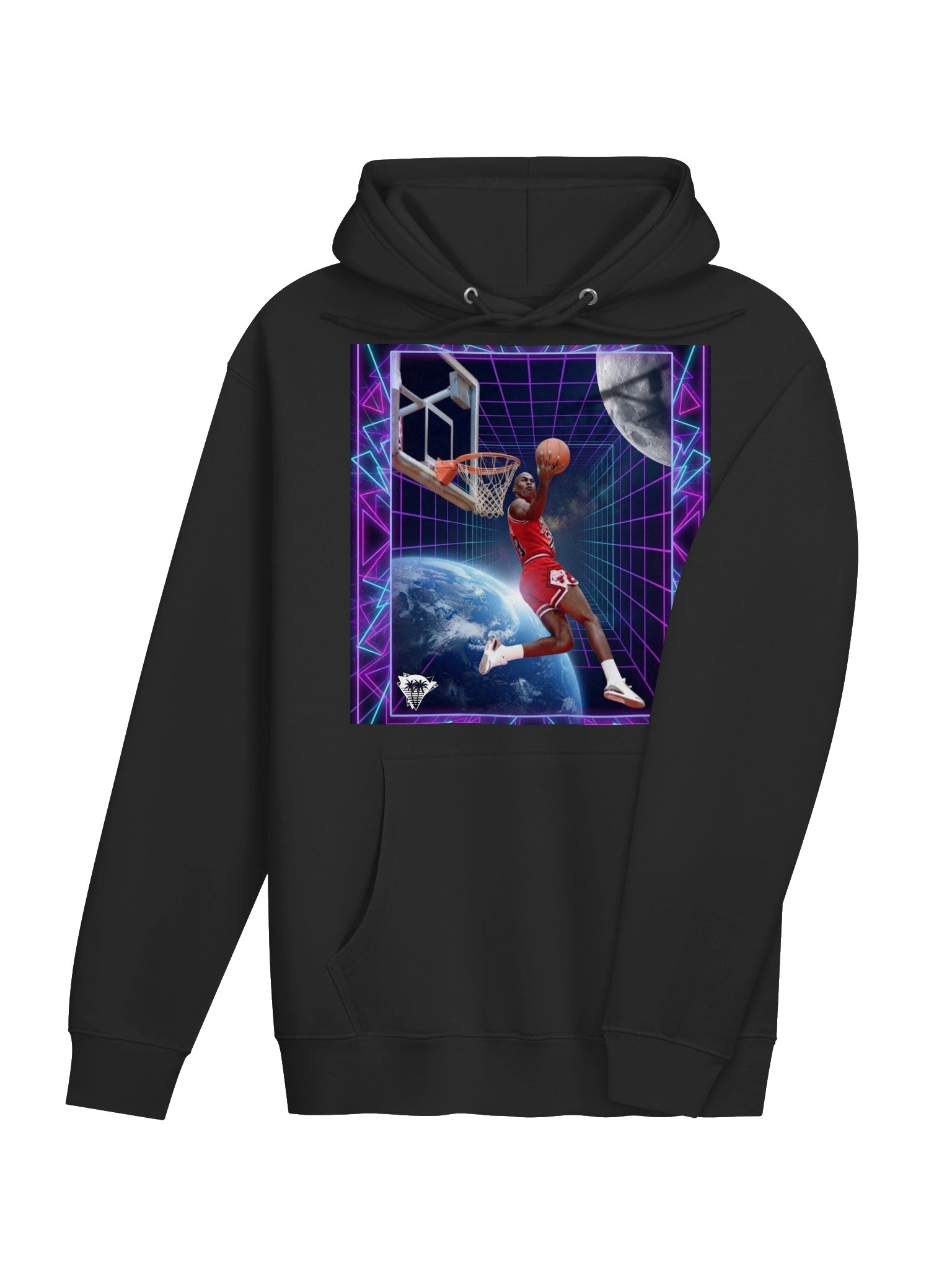 90s VINTAGE RETRO AIR JORDAN DUNK CONTEST SPACE GRID HOODIE product image (19)