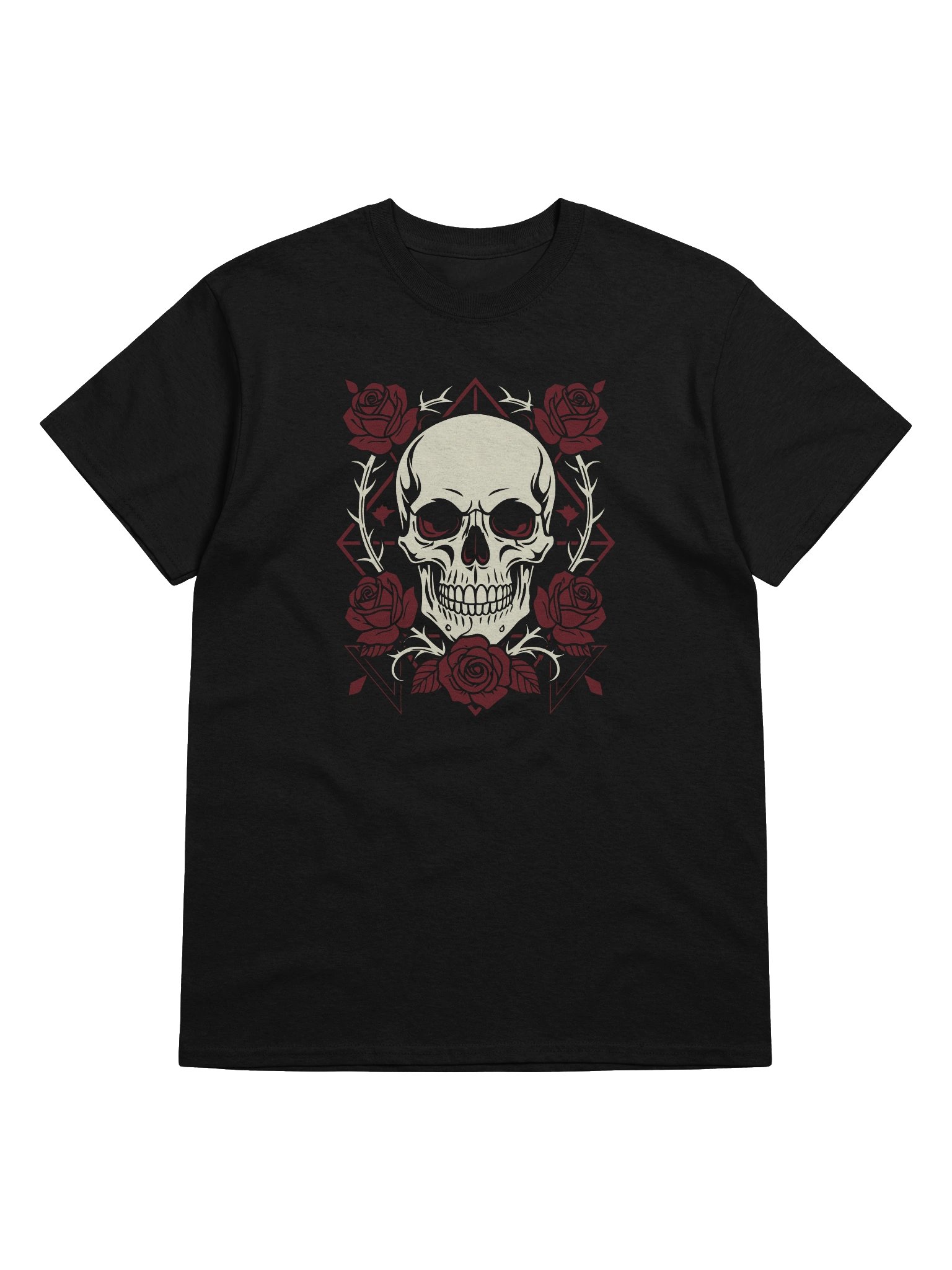 Skull & Roses — Dark Floral Statement T-Shirt product image (13)