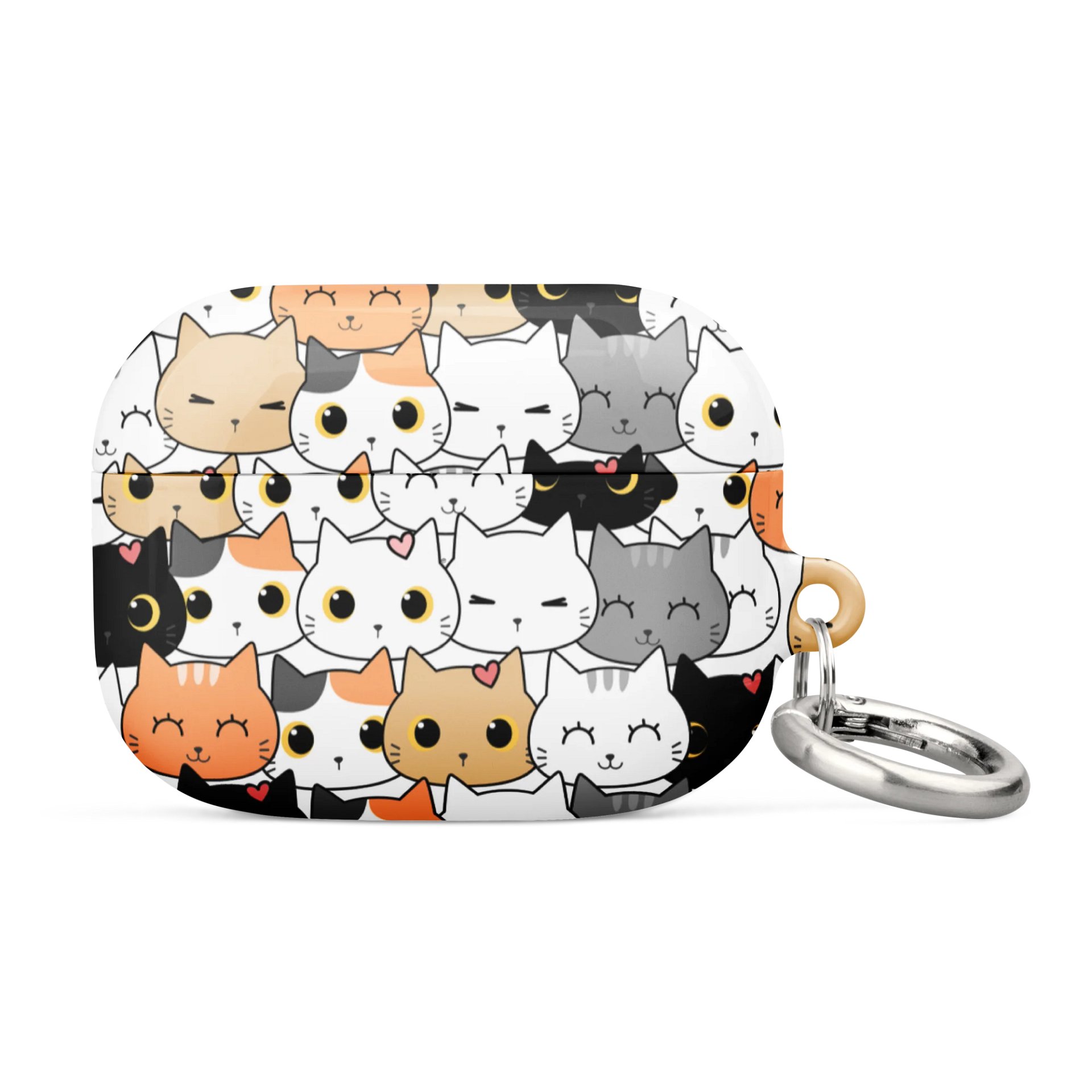 Whimsical Cat Faces All-Over Print AirPods® Case product image (4)