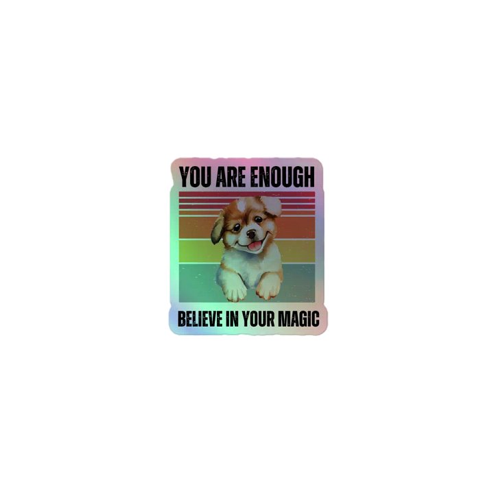 Joyful Pup Holographic Sticker Sheet product image (1)