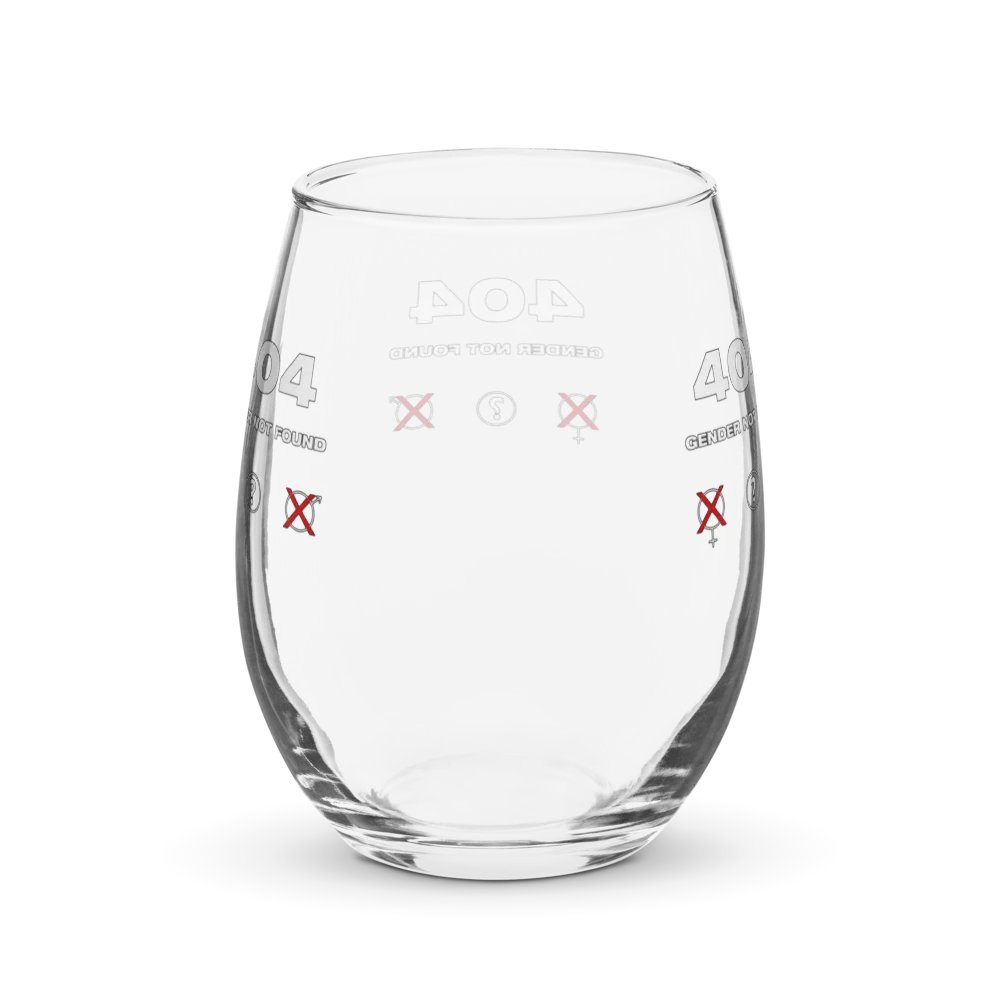 404 Gender not Found Wine Glass product image (2)