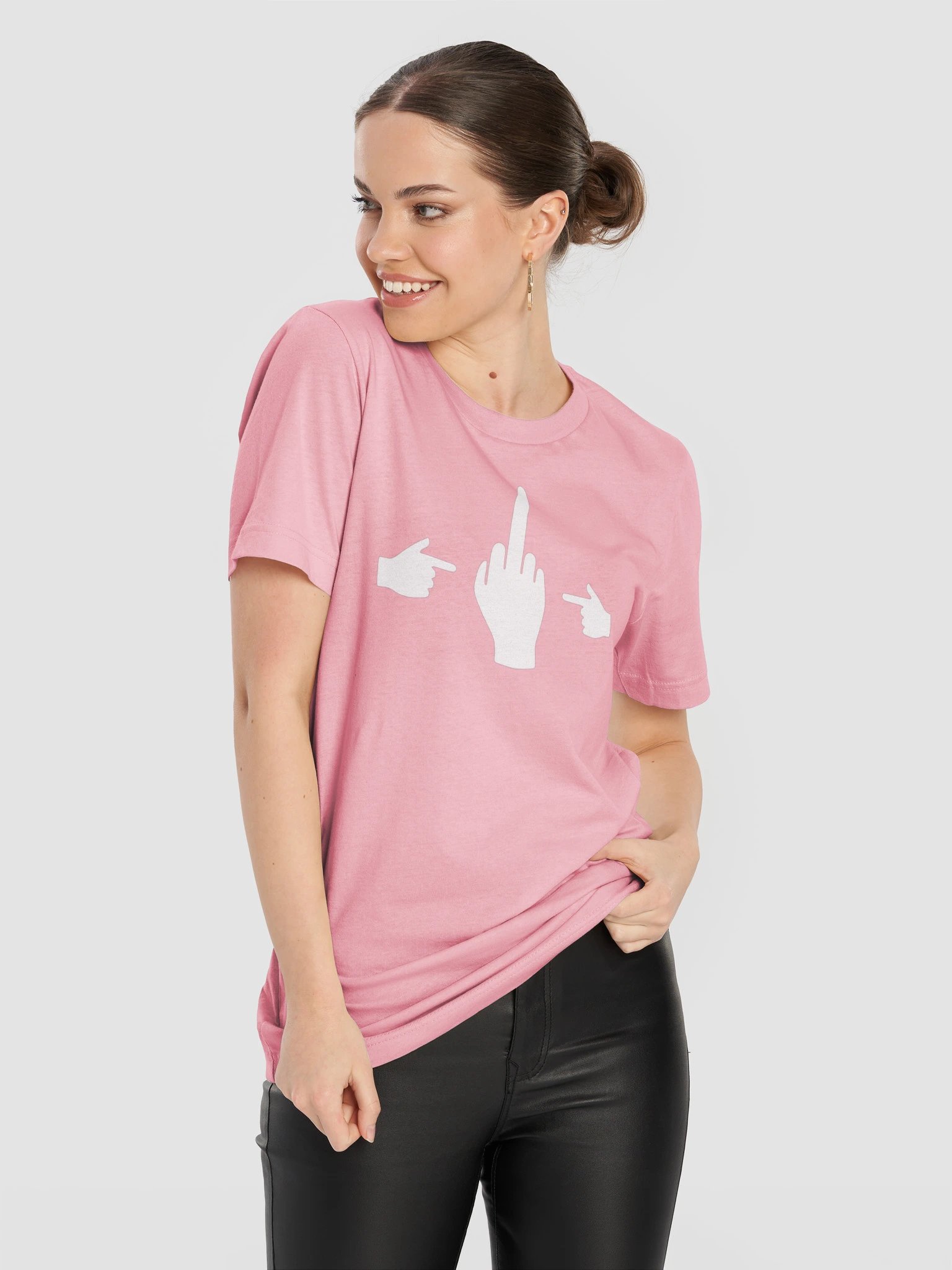 No Middle Finger Point ShopCo White Unisex Tee product image (21)