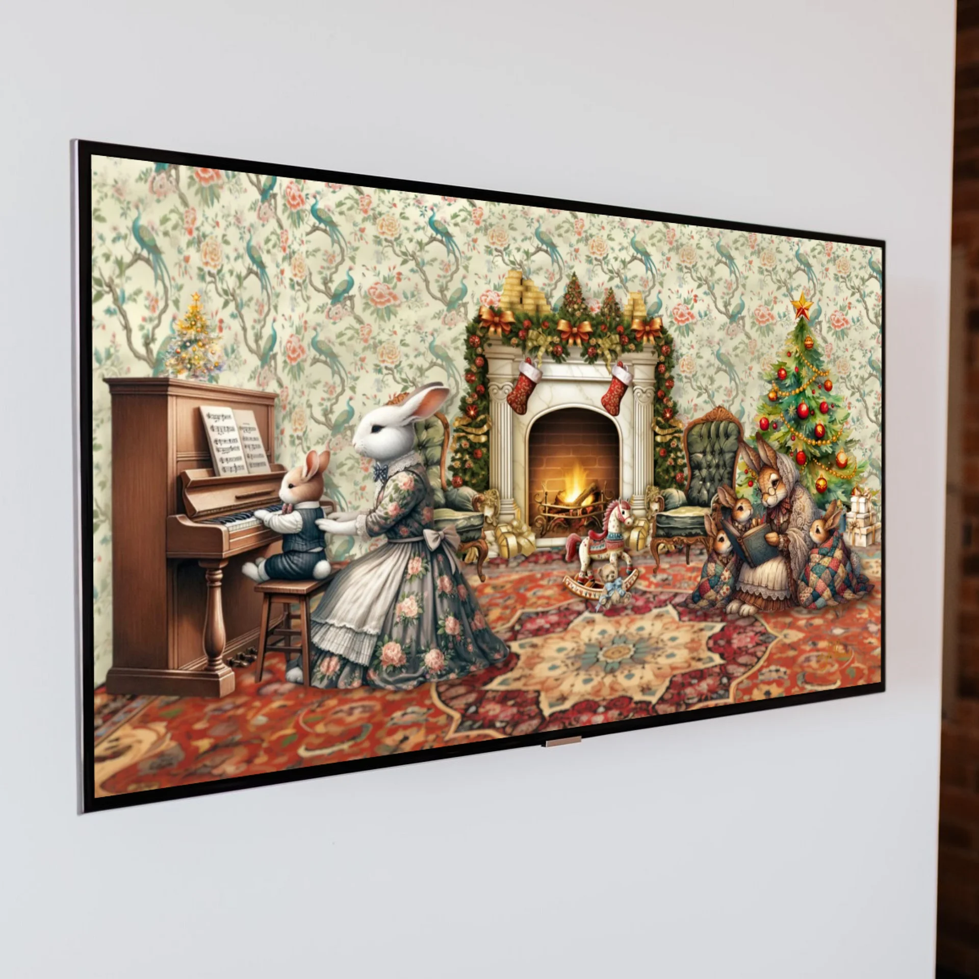 A Regency Christmas Tale Digital Wallpaper – 13 Resolutions for Laptop, Desktop & Smart TV | Festive Holiday Scenes product image (8)