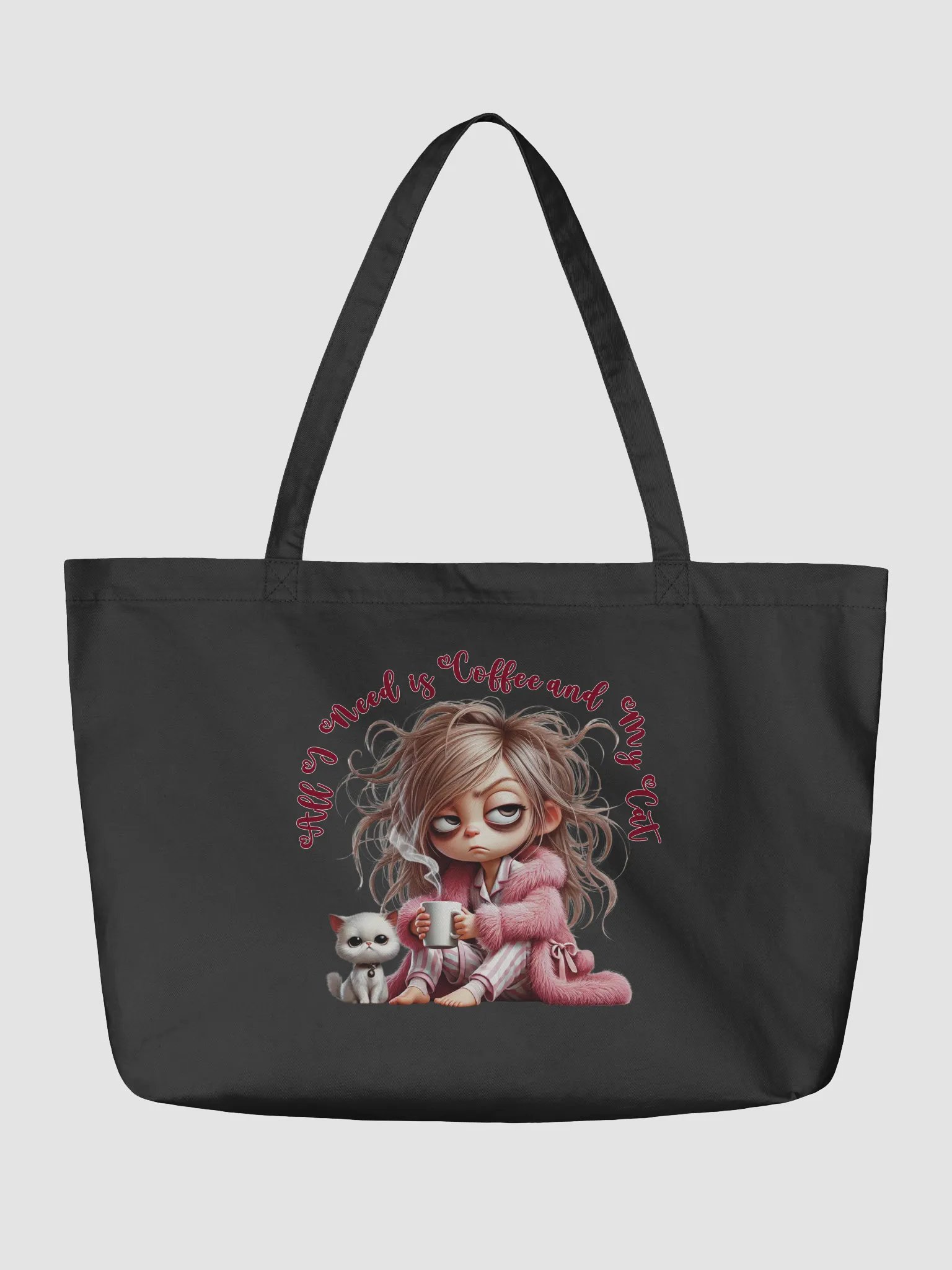 All I Need is Coffee and My Cat Organic Tote Bag product image (3)