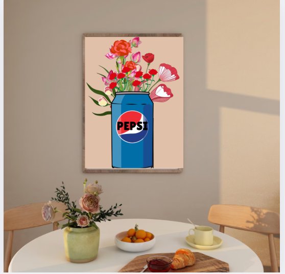 Pepsi Flower Wall Art product image (3)