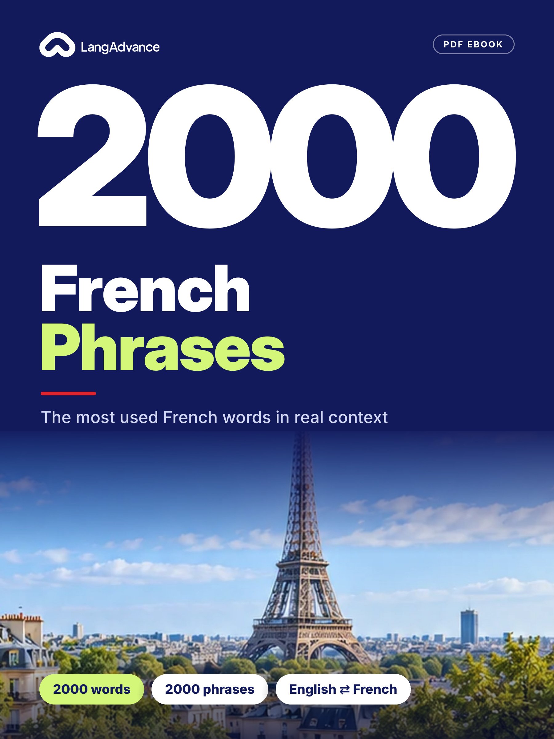 2000 French Phrases: The Most Used Words in Real Context product image (1)