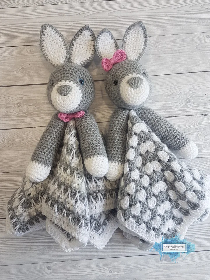 Bunny Lovey Blanket Crochet Patterns - Security Blanket PDF Pattern - Crafting Happiness product image (1)