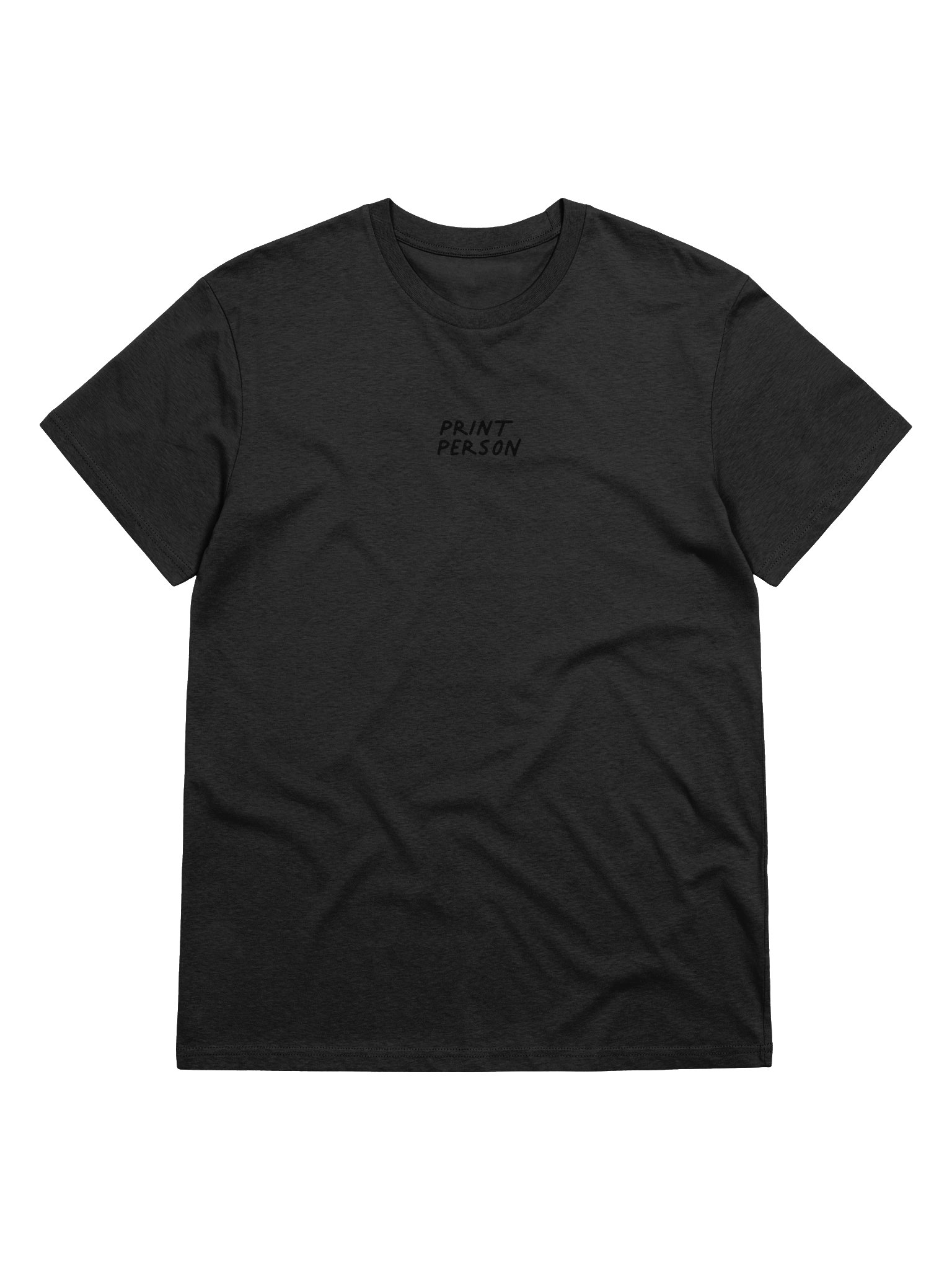 Print Person Large icon black on black regular tee product image (9)
