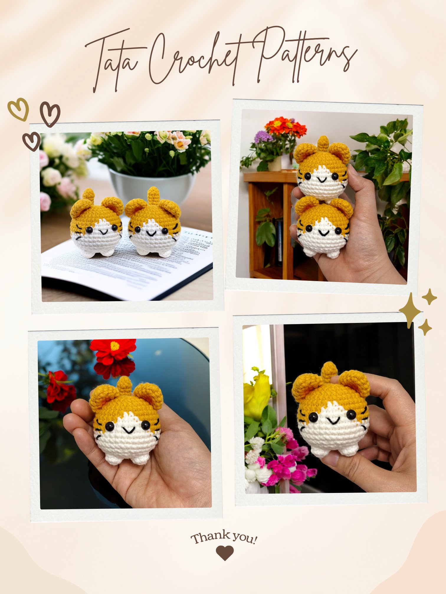 PDF Pattern -♡- Crochet Cute Cat (8 in 1) product image (3)