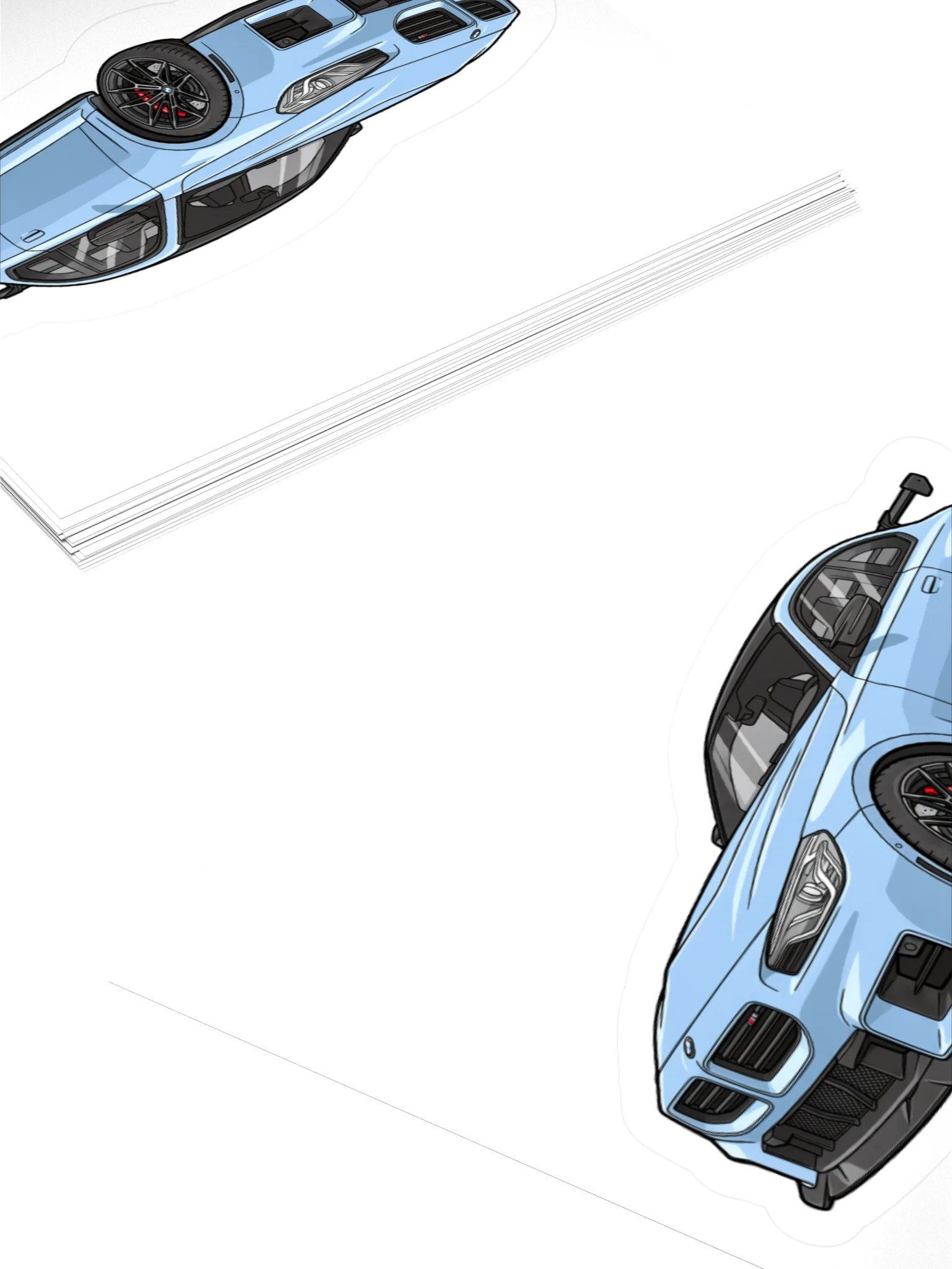 Zandvoort Blue BMW M2 Sticker (Retro, Sketch, Silhouette) product image (12)