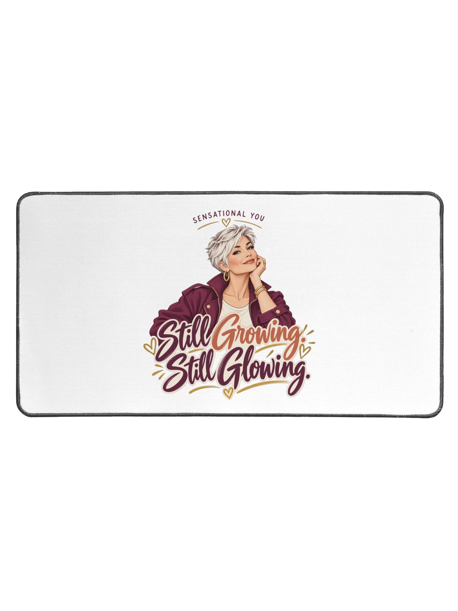 Still Growing, Still Glowing Desk Mat product image (1)
