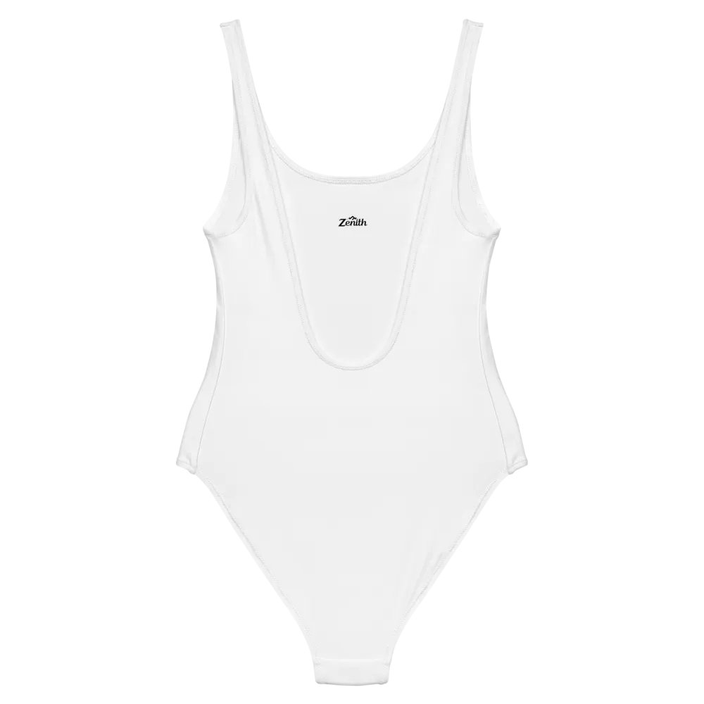 Zenith Women's White One-Piece Swimsuit - Classic Style, Heavyweight Fabric, Sizes XS-3XL product image (7)