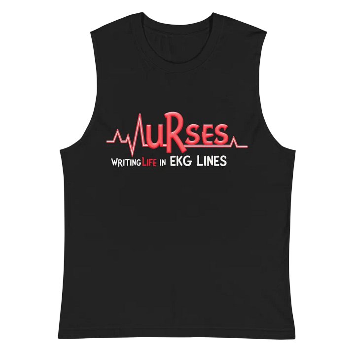 EKG Heartbeat Nurses Muscle Tank product image (2)