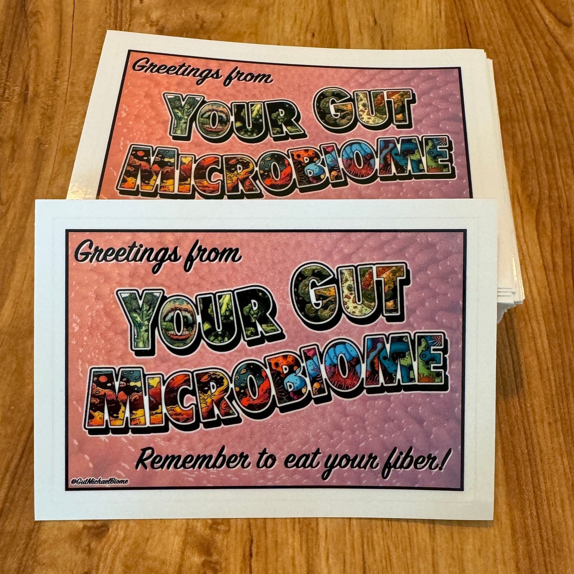 Greetings from your gut microbiome (sticker) product image (1)
