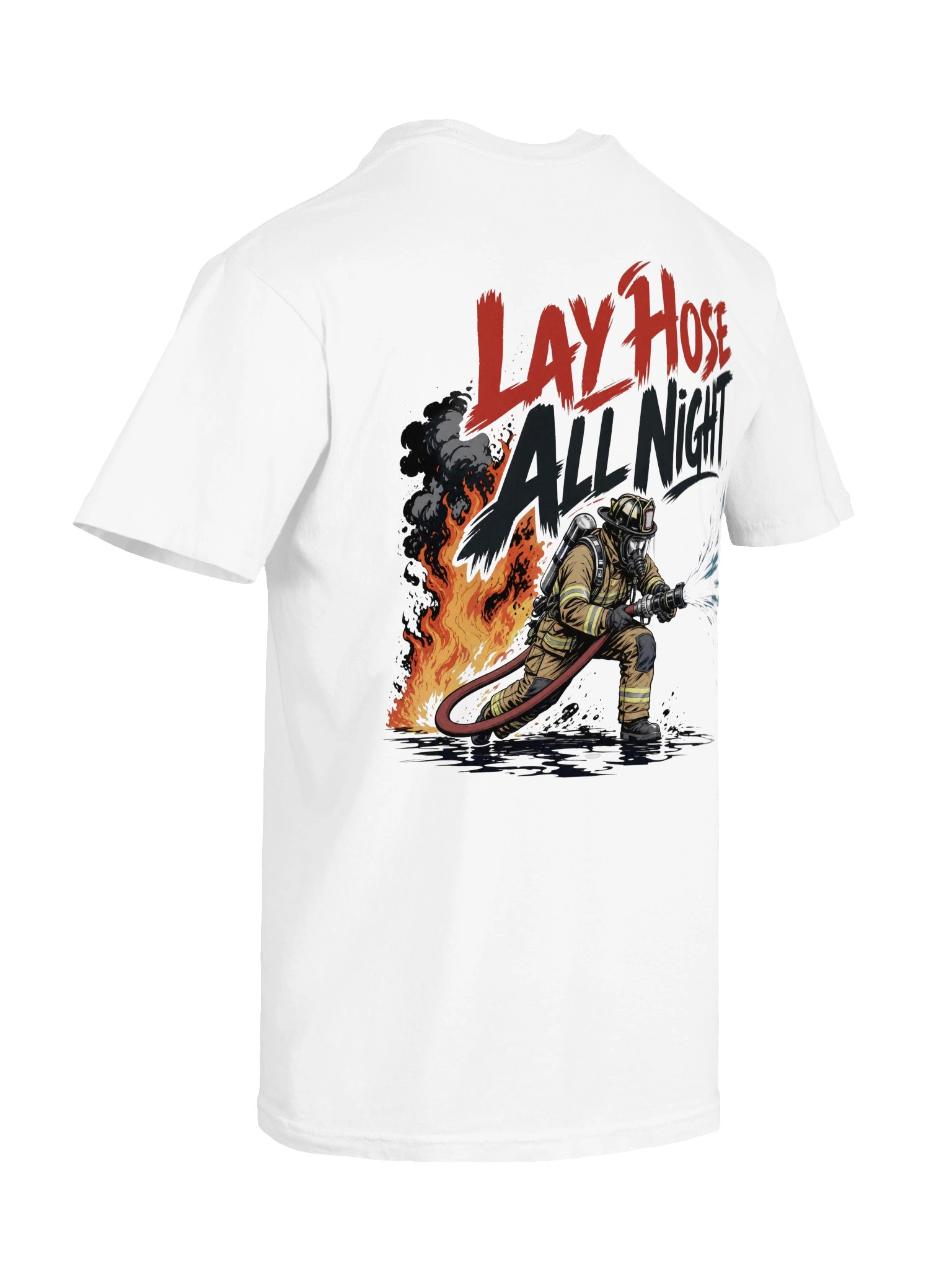 Lay Hose All Night — Firefighter Humor Tee | Fireman Gift product image (61)