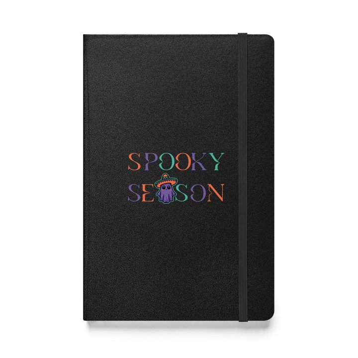 Spooky Season Sombrero Ghost Colorful Hardcover Bound Lined Notebook product image (1)