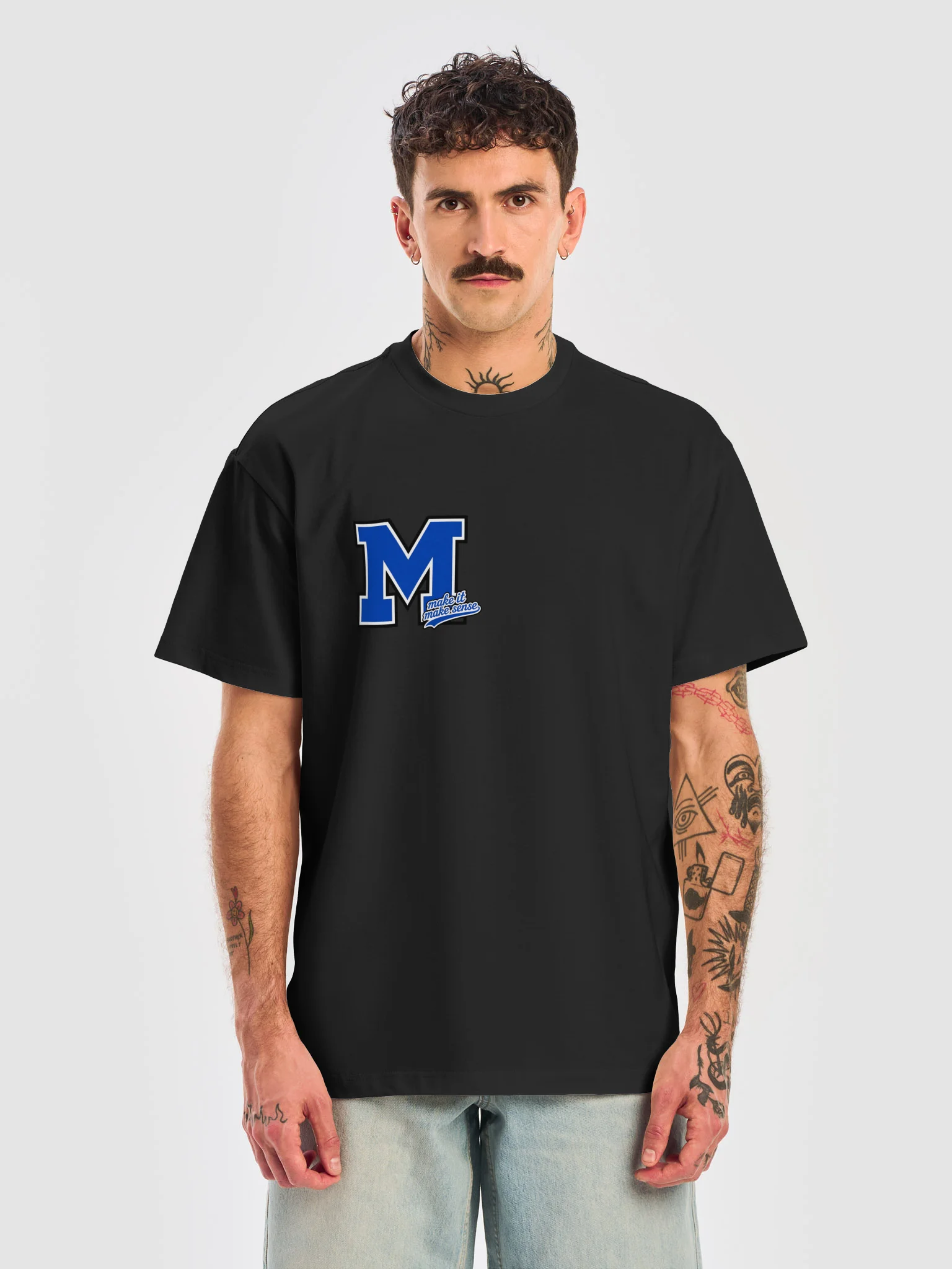 Make It Make Sense Blue M Box Tee product image (24)