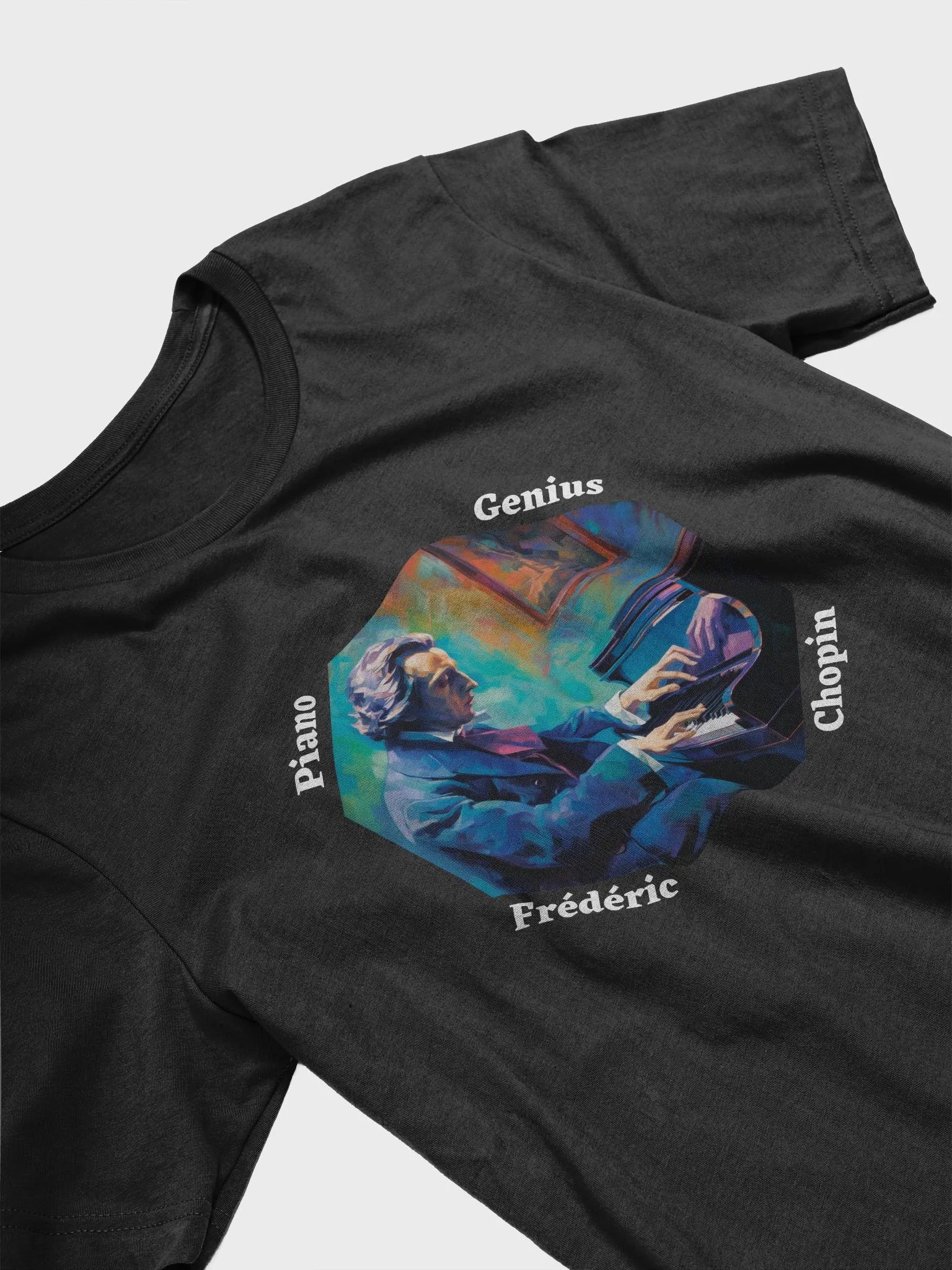 Frédéric Chopin [Playing Piano] - Piano Genius | Dark T-Shirt product image (3)