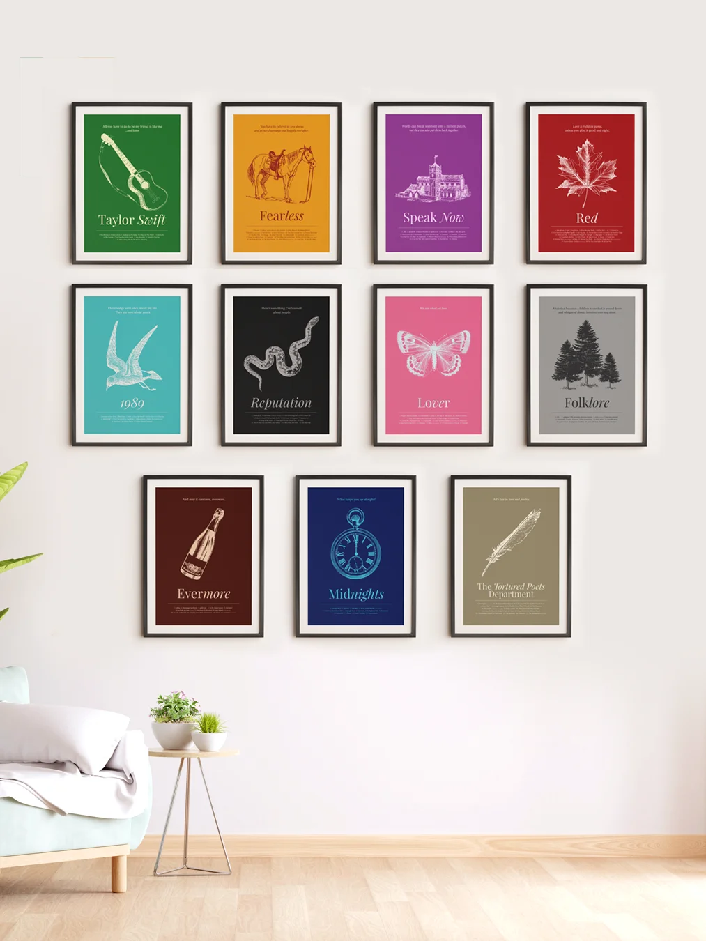 Taylor Swift (Set of 11) Album Digital Printable Wall Art Poster (A1 SIZE) - Instant Download product image (1)